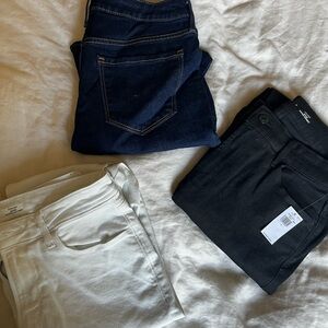 Three-Pair Denim Bundle - Dark Indigo, Black, White